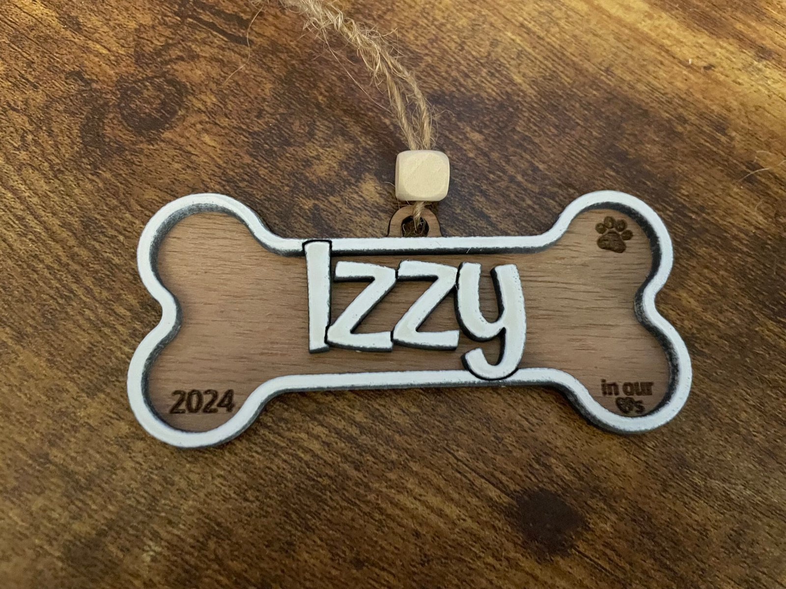 Personalized Dog Bone Ornament Magnet – Custom Laser Engraved Pet Gift - Image 3