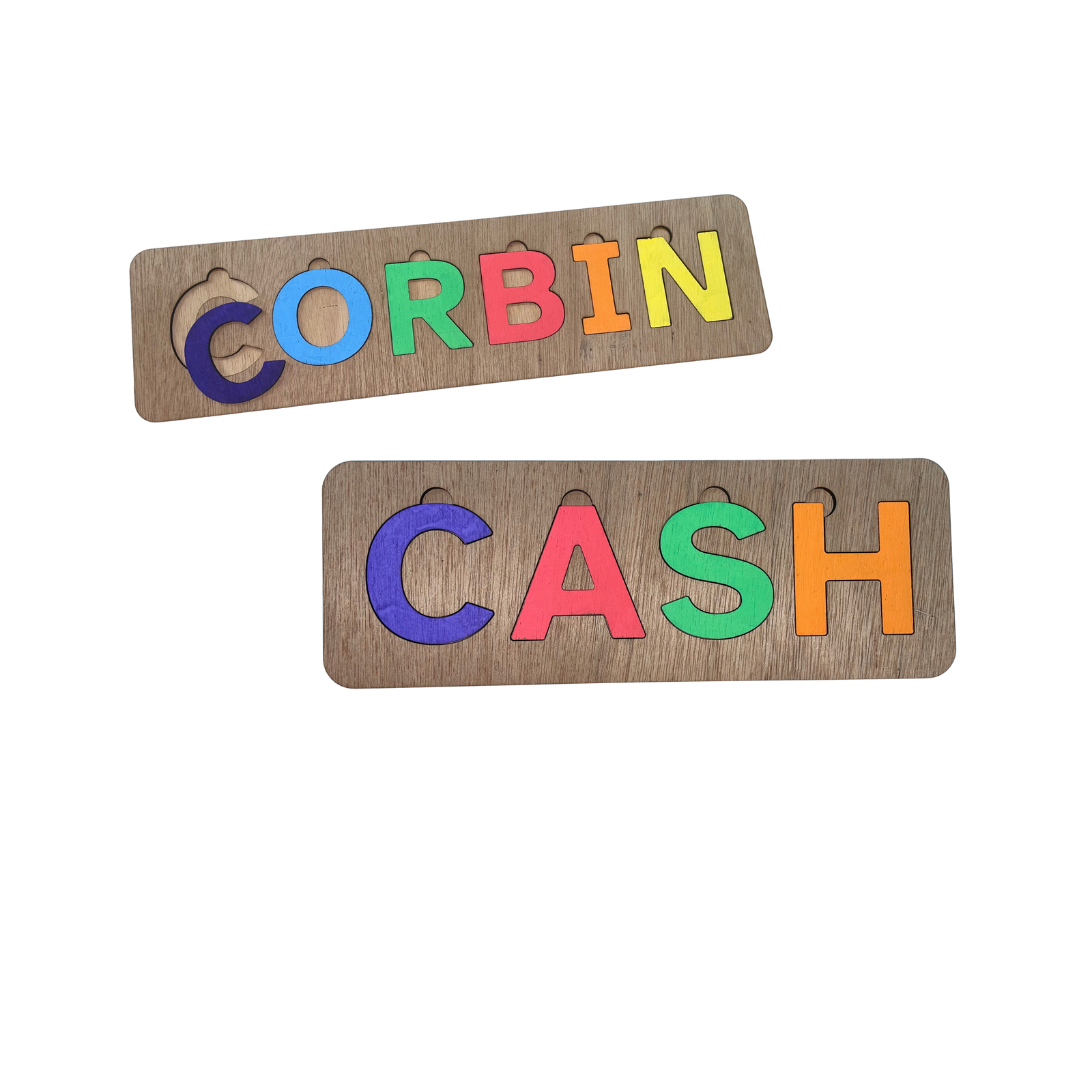 Personalized Name Puzzle – Custom Laser Cut Wood Educational Toy Gift for Kids